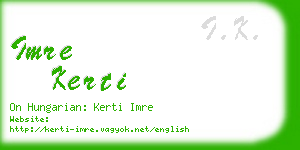 imre kerti business card